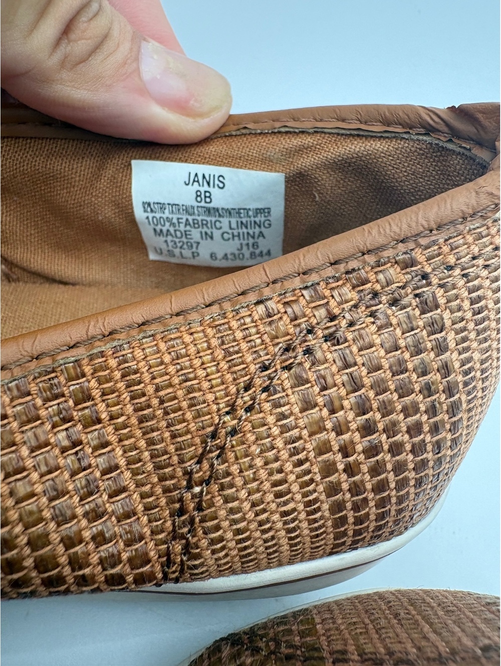 RLL Lauren Ralph Lauren Janis Woman’s 8 Brown Woven Slip-On Shoes - Picture 8 of 8